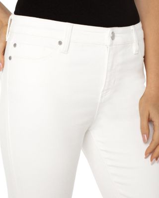 Lucy Mid Rise Bootcut Jeans in Bone White