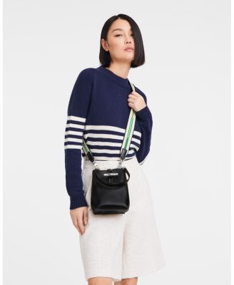 Roseau XS Leather Crossbody Bucket Bag