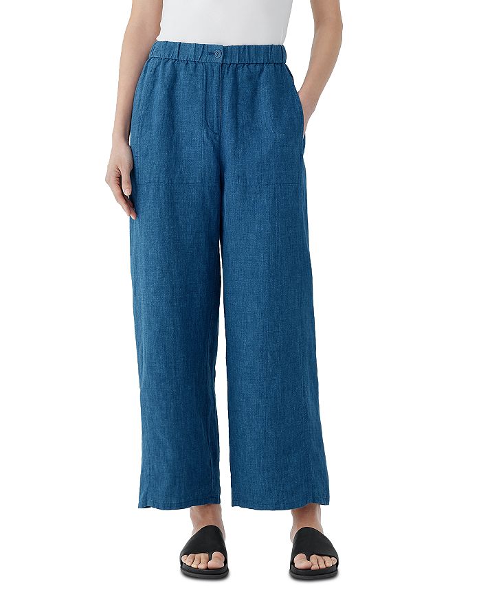 Eileen Fisher Linen Wide Leg Pants | Bloomingdale's