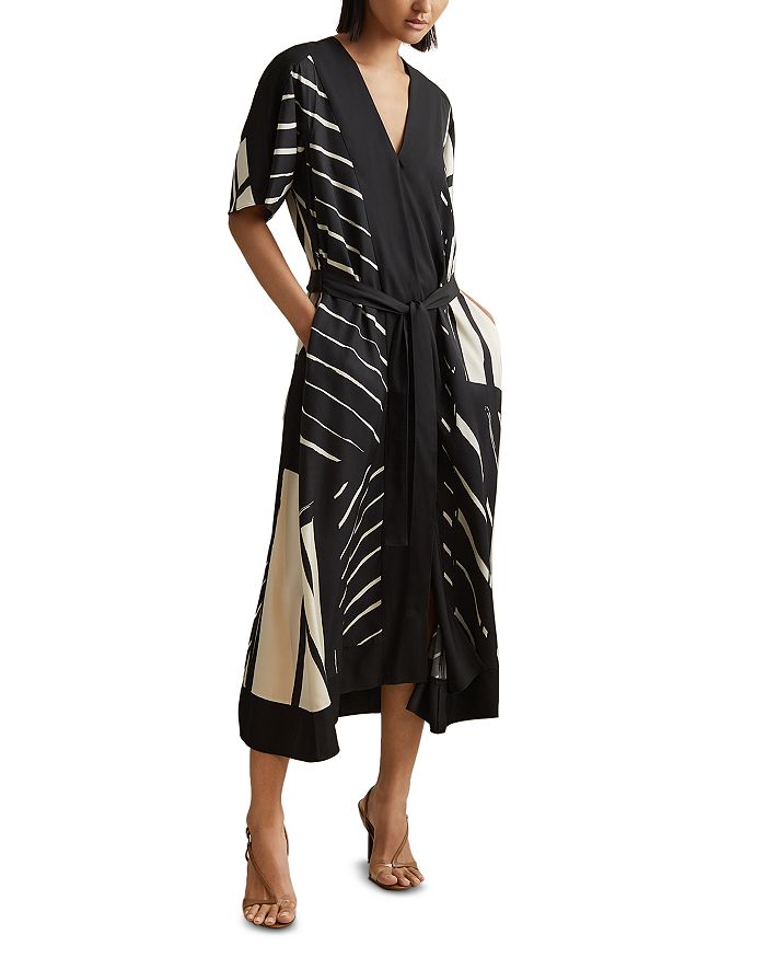REISS Cami Stripe Print Dress | Bloomingdale's