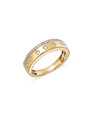 Bloomingdale's Diamond Double Row Wedding Band in 14K Yellow Gold, 0.40 ct. t.w.