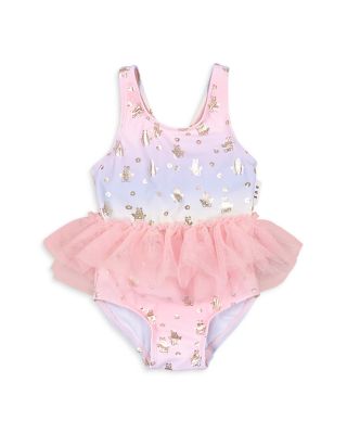 Huxbaby - Girls' Fairy Bunny Ballet One Piece Swimsuit - Baby, Little Kid