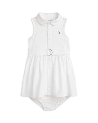 Ralph Lauren Polo Girls' Belted Oxford Shirt Dress Baby