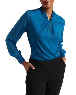 HOBBS LONDON - Ashley Twist Front Long Sleeved Blouse