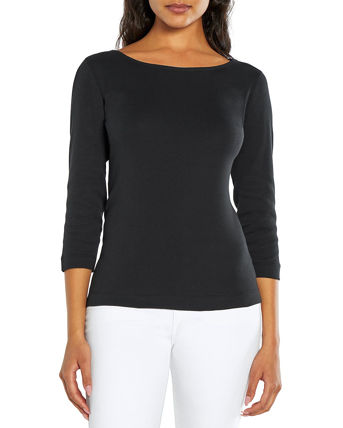 Three Dots Boat Neck Tee