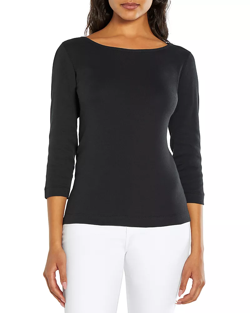 Three Dots Boat Neck Tee