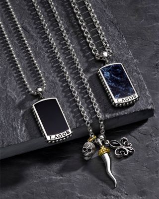 Men's 18K Yellow Gold & Sterling Silver Anthem Horn Pendant - Exclusive