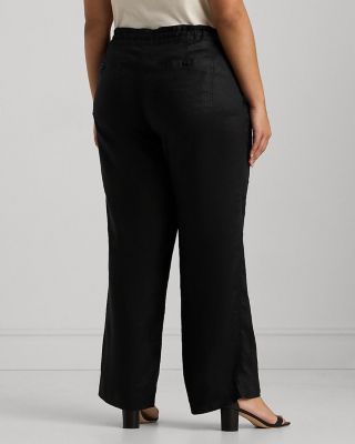 Plus Wide Leg Linen Pants