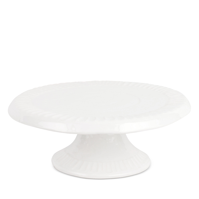 Vietri Pietra Serena Cake Stand In White