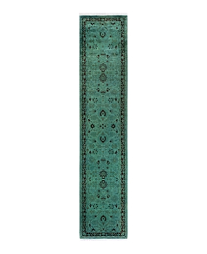 Shop Bloomingdale's Fine Vibrance M1582 Runner Area Rug, 2'6 X 12'4 In Green