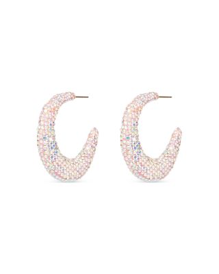 Lele Sadoughi Archer Pave Hoop Earrings