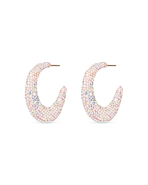 Shop Lele Sadoughi Archer Pave Hoop Earrings In Pink