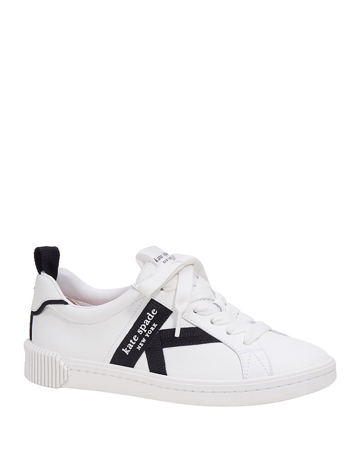 Shop Kate Spade New York Women's Signature Low Top Sneakers In Black/white