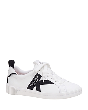 Shop Kate Spade New York Women's Signature Low Top Sneakers In True White
