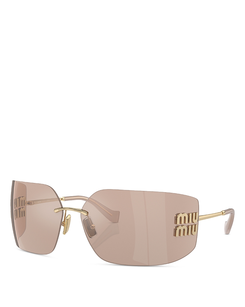 Miu Miu Metal Shield Sunglasses, 80mm