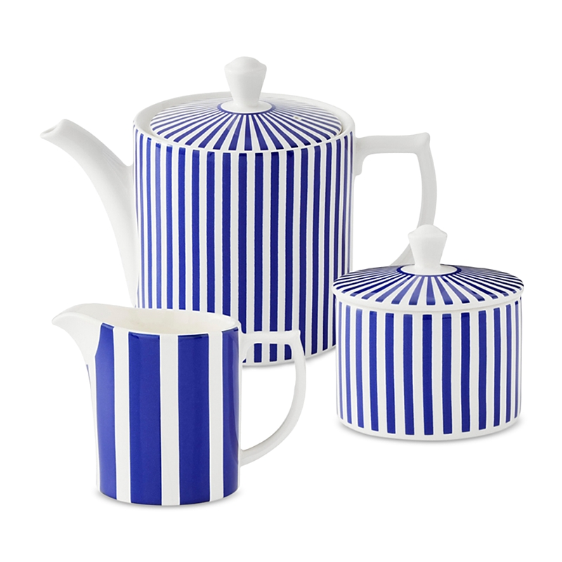 Spode Blue Italian Stecatto 3-piece Tea Serving Set In Blue