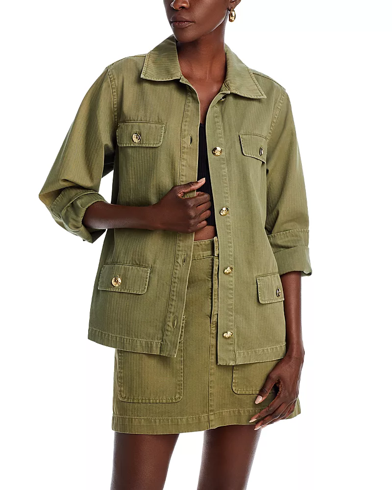 Anine Bing Corey Cotton Flap Pocket Jacket