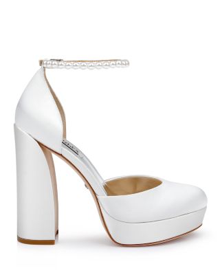 Women&#39;s Felixa Almond Toe Adorned Strap High Heel Pumps