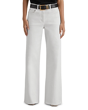 Reiss Selin High Rise Straight Leg Jeans In White In White