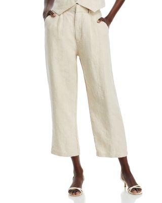 Bella Dahl High Rise Cropped Linen Pants