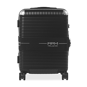 Fpm Milano Bank Zip Deluxe Carry On Suitcase In Black