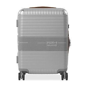 Shop Fpm Milano Bank Zip Deluxe Carry On Suitcase In Glacier Grey