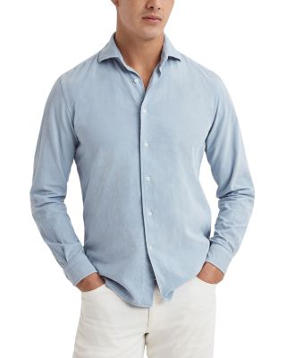 Reiss Vincy Cotton Corduroy Slim Fit Button Down Shirt