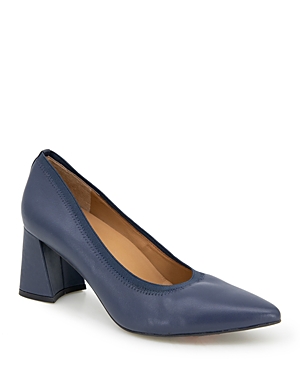 Shop Gentle Souls By Kenneth Cole Women's Dionne Pointed Toe Slip On High Heel Pumps In Navy