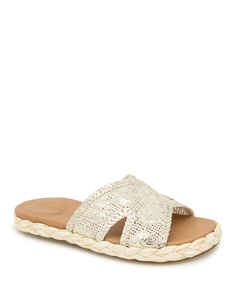 GENTLE SOULS BY KENNETH COLE GENTLE SOULS BY KENNETH COLE WOMEN'S TRISTAN WOVEN SLIDE SANDALS