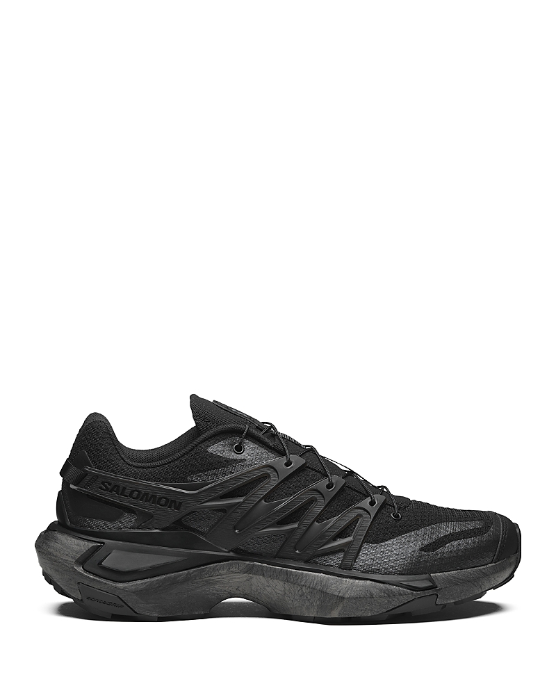 Salomon Xt Pu.re Advanced Rubber-trimmed Mesh Sneakers In Black/phantom