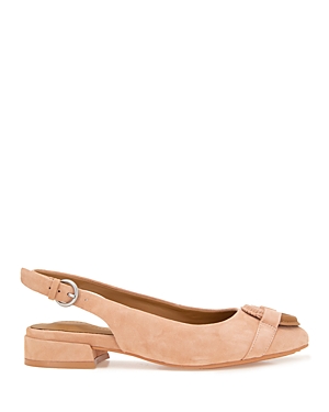 Gentle Souls By Kenneth Cole Women's Athena Slip On Slingback Flats In Blush Suede