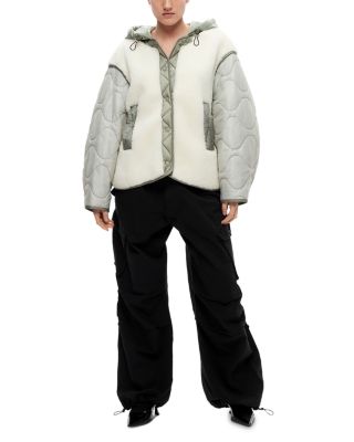 Shoreditch Ski Club Alva Shearling Mixed Media Jacket | Bloomingdale's