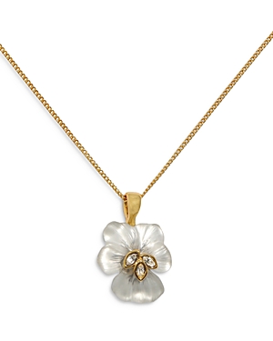 Shop Alexis Bittar Pansy Pendant Necklace, 16-18 In White/gold