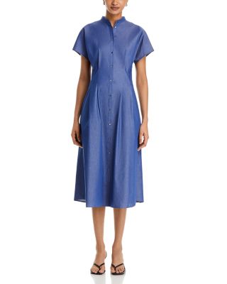 Cotton Midi Shirt Dress