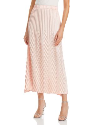 Misook - Chevron Textured A Line Maxi Skirt