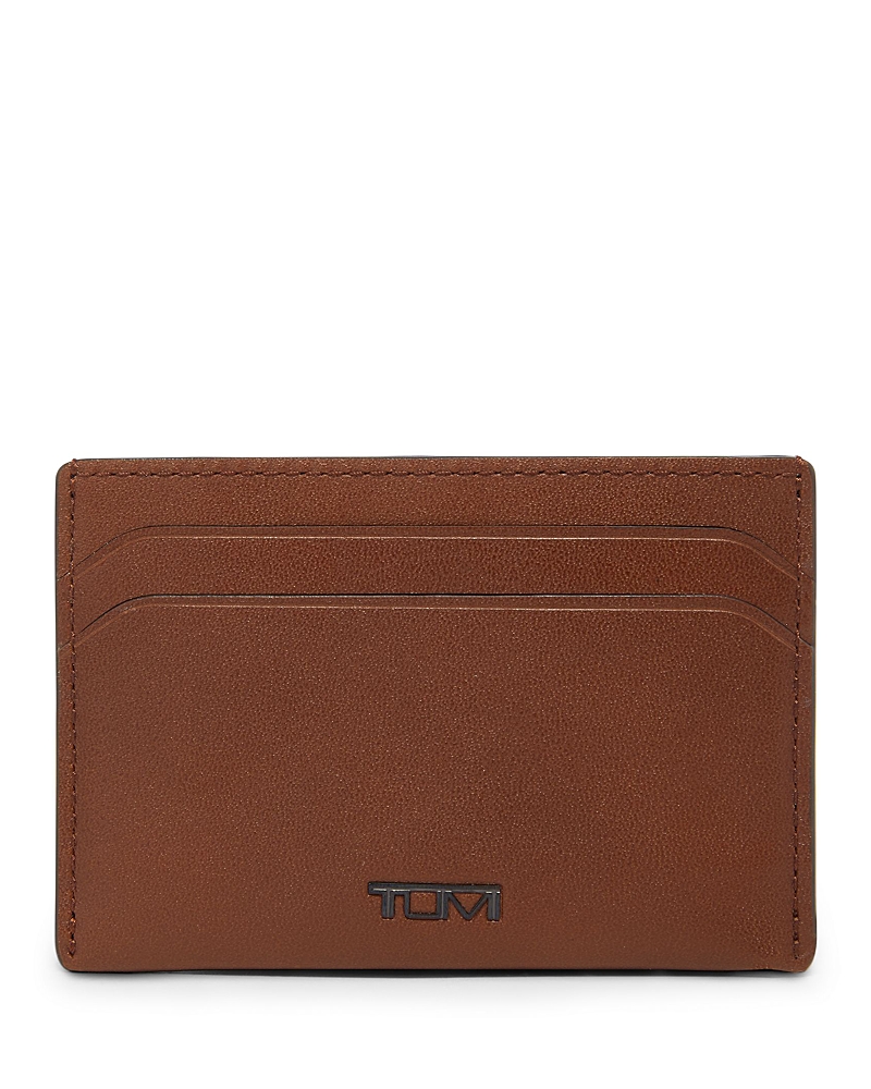 Tumi Men's Nassau Slim Leather Card Case In Cognac