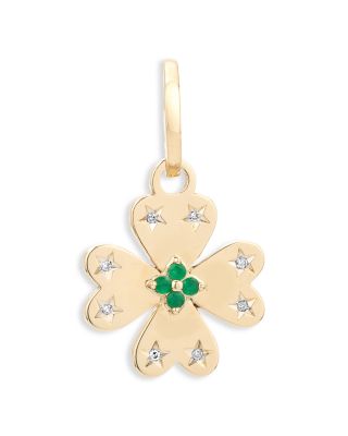 Adina Reyter - 14K Yellow Gold Emerald & Diamond Pendant