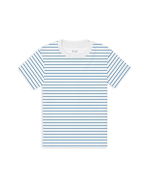 Shop 1212 Unisex Pima Cotton Tee - Little Kid In Marine Blue Stripe