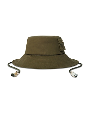 Maje Cotton Bucket Hat In Green
