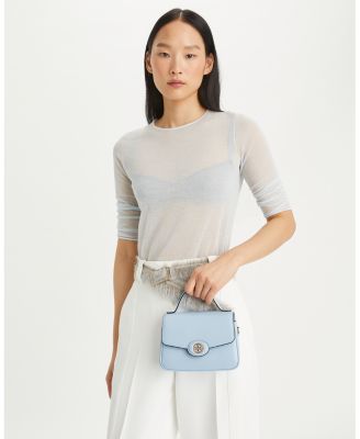 Tory Burch Small Robinson Spazzolato Top Handle Bag