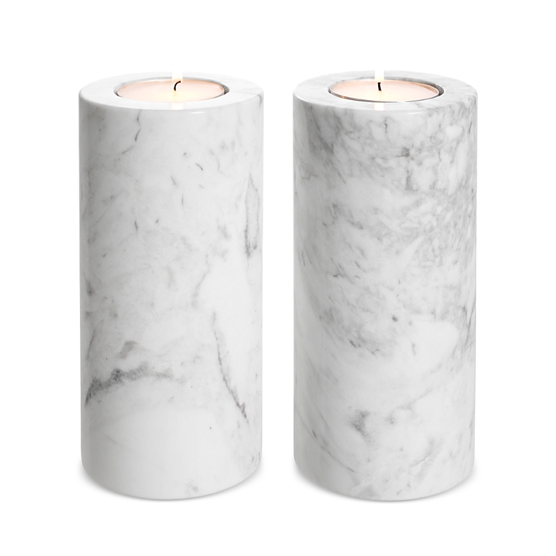 Eichholtz Tobor Tealight Holder, Large, Set Of 2 In White