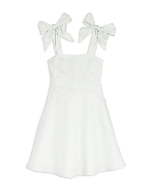 Shop Fanm Mon Girls' Mimose Linen Dress - Little Kid, Big Kid In Mint Green