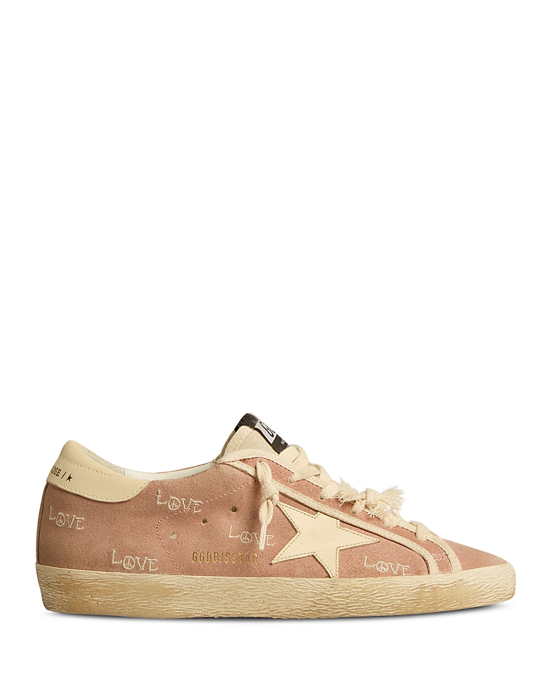 Shop Golden Goose Women's Super Star Sabot Lace Up Slip On Mule Sneakers In Ash Rose/cream