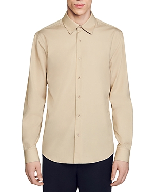 Sandro Long Sleeve Button Front Shirt