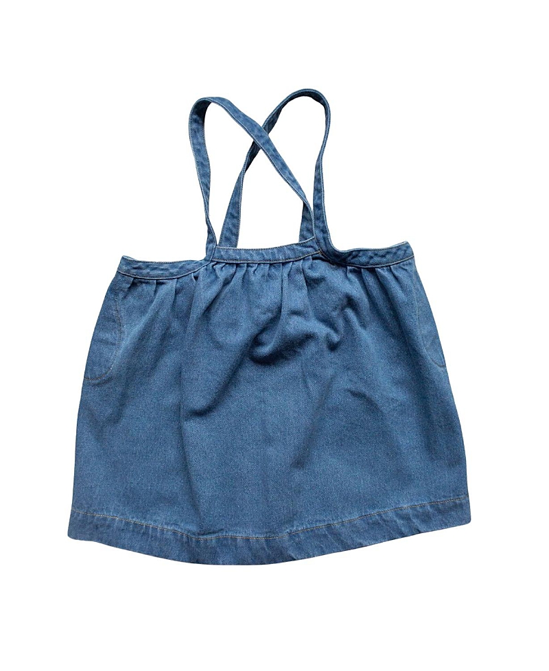 The Simple Folk Girls' Oversized Denim Pinafore - Little Kid, Big Kid