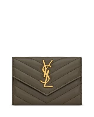 Saint Laurent Cassandre Matelasse Small Envelope Wallet