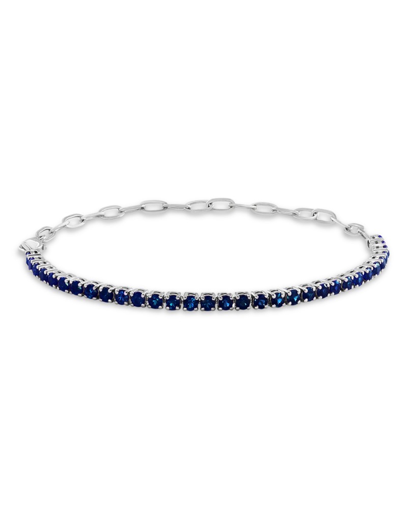 Bloomingdale's Fine Collection Sapphire Bracelet in 14K White Gold in Blue/Gold
