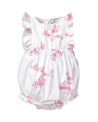 Petite Plume - Girls' English Rose Ruffled Romper - Baby