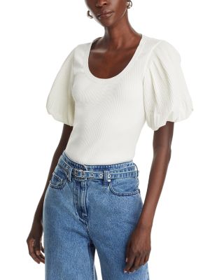Derek Lam 10 Crosby Suzanne Mixed Media Top