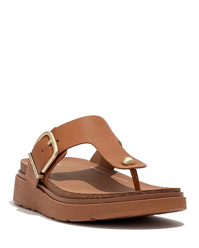 Fitflop Gen-ff Buckle Platform Flip Flop In Light Tan